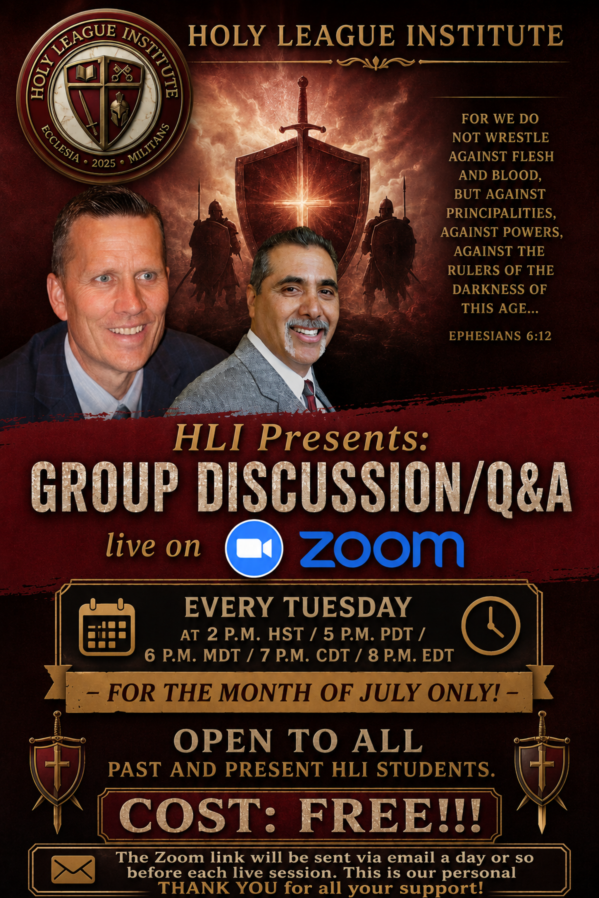 July Group Discussion Qa Flyer