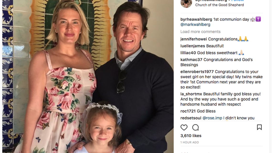 Mark Walberg Daughters First Holy Communion