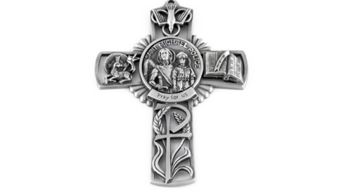 Saint Michael Police Wall Cross