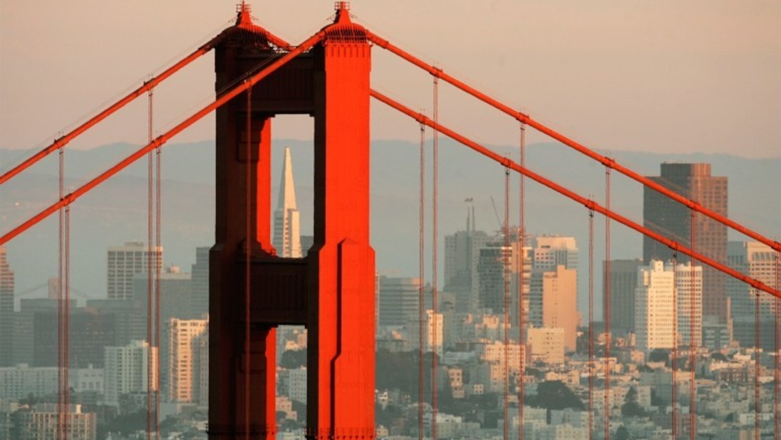 San Francisco Skyline Golden Gate Bridge