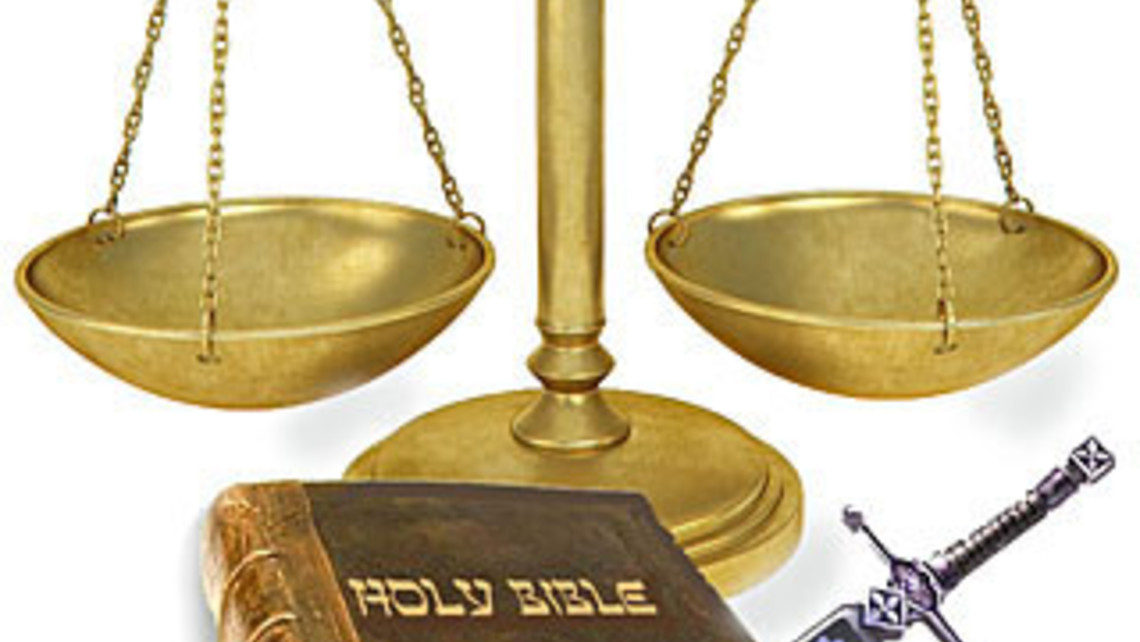 Scales Justice Bible Sword